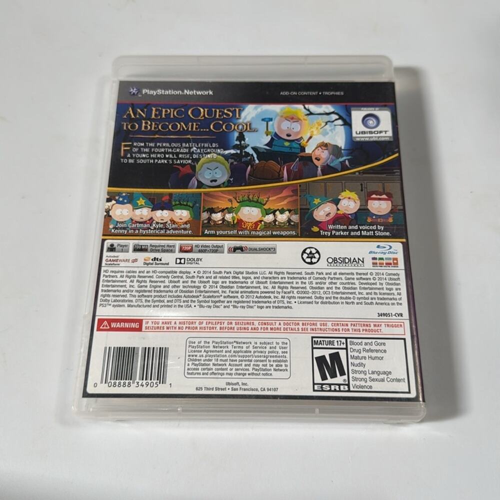 South Park The Stick of Truth No Insert/Manual PS3 Sony USED - Picture 2 of 3